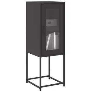 vidaXL Buffet Noir 36x39x107 cm Acier laminé à Froid pas cher