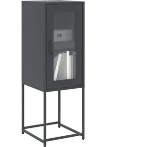 vidaXL Buffet Anthracite 36x39x107 cm Acier laminé à Froid pas cher