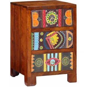vidaXL Table de chevet 40x40x60 cm bois d'acacia massif pas cher