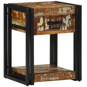 Cabinet De Chevet 40 X 35 X 50 Cm Bois De Récupération Massif Vidaxl pas cher