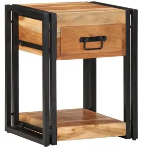 vidaXL Table De Nuit Vidaxl 40x35x50 Cm En Bois D'acacia Massif pas cher