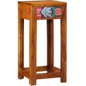Support De Téléphone Vidaxl 35x35x75 Cm En Bois D'acacia Massif pas cher