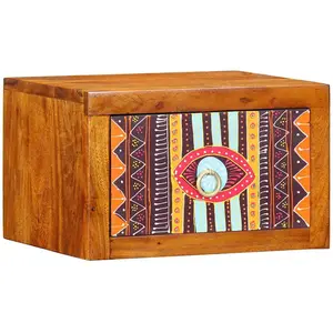 vidaXL Tables de chevet Marron, multicolore 35 x 30 x 22 cm pas cher