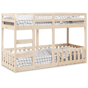 vidaXL Lit superposé 90x190 cm Bois de pin massif