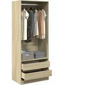Comparateur de prix : Vidaxl garde-robe chêne sonoma 80x50x200 cm bois d'ingénierie
