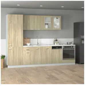 Comparateur de prix : vidaXL Ensemble d'armoires cuisine 8pcs chêne sonoma bois d'ingénierie