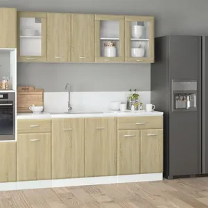 Comparateur de prix : vidaXL Ensemble d'armoires de cuisine 4 pcs chêne sonoma