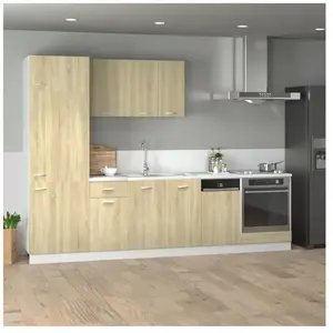 Comparateur de prix : Ensemble d'armoires de cuisine 7 pcs chêne sonoma vidaXL
