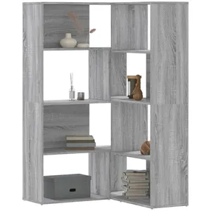 Comparateur de prix : vidaXL Bibliothèque d'angle à 4 niveaux sonoma gris bois d'ingénierie
