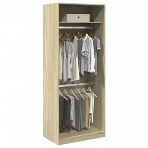 vidaXL Garde-robe chêne sonoma 80x50x200 cm bois d'ingénierie pas cher