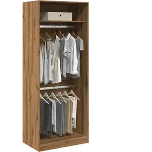 Comparateur de prix : vidaXL Garde-robe chêne artisanal 80x50x200 cm bois d'ingénierie