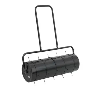 Comparateur de prix : vidaXL Rouleau à gazon de jardin et colliers d'aérateur 63 L fer acier