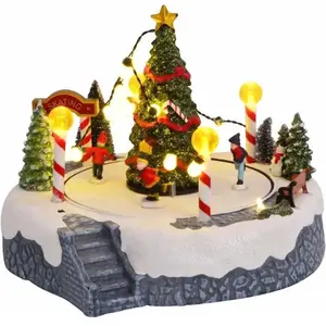 Comparateur de prix : vidaXL Vidaxl Village De Noël Multicolore 22 X 21.5 X 17 Cm Plastique