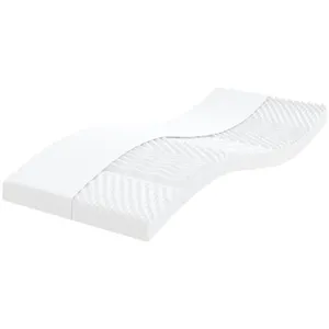 vidaXL Matelas en mousse blanc 100x210 cm 7 zones dureté 20 ILD pas cher