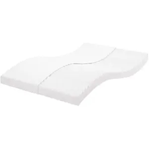 vidaXL Matelas en mousse blanc 120x210 cm 7 zones dureté 20 ILD pas cher