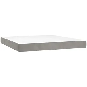 Vidaxl - Matelas De Lit À Ressorts Ensachés Gris Clair 160x220x20 Cm pas cher