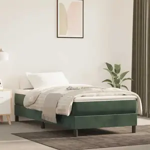 vidaXL Vidaxl Matelas De Lit À Ressorts Ensachés 100x220x20 Cm Velours pas cher