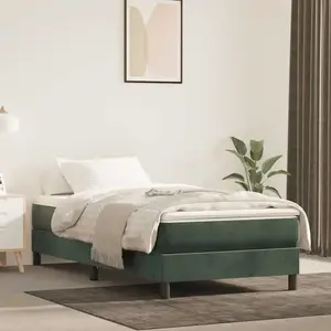 vidaXL Matelas de lit à ressorts ensachés 100x210x20 cm velours pas cher