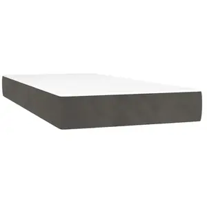 vidaXL Matelas de lit à ressorts ensachés 100x210x20 cm velours pas cher