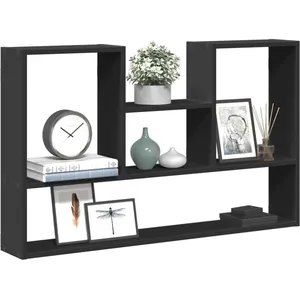 Comparateur de prix : vidaXL Étagère murale noir 99x15x60 cm bois d'ingénierie