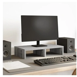 vidaXL Support de moniteur sonoma gris 50x27x10 cm bois d'ingénierie pas cher