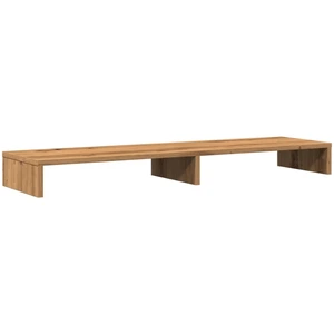 vidaXL Support de moniteur chêne artisanal 100x27x10cm bois ingénierie pas cher