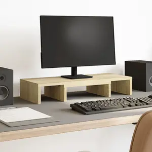 Comparateur de prix : vidaXL Support de moniteur réglable chêne sonoma bois d'ingénierie