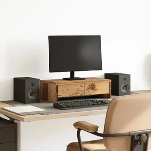 Comparateur de prix : vidaXL Support de moniteur avec tiroirs vieux bois bois d'ingénierie
