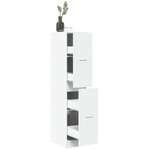 Comparateur de prix : vidaXL Armoire d'apothicaire blanc 30x41x144,5 cm bois d'ingénierie
