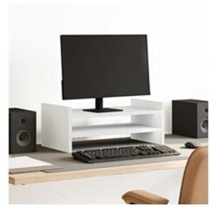 Vidaxl - Support de moniteur blanc 50x27x20 cm bois d'ingénierie White pas cher