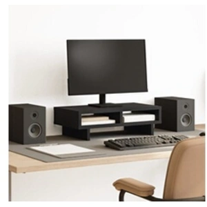 Comparateur de prix : Vidaxl - Support de moniteur noir 50x27x15 cm bois d'ingénierie Black