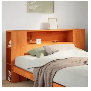 Comparateur de prix : vidaXL Tête de lit avec rangement cire marron 140cm bois massif de pin