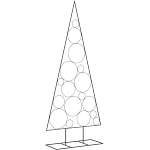 vidaXL Arbre de Noël en métal pour décoration noir 180 cm pas cher