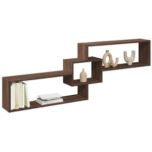 vidaXL Armoire murale 158x18x53 cm chêne marron bois d'ingénierie pas cher