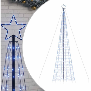 Comparateur de prix : vidaXL vidaXL Arbre de Noël lumineux avec pointes 1534 LED bleu 500 cm