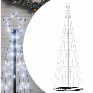 Vidaxl arbre lumineux conique 550 led blanc froid 304 cm pas cher