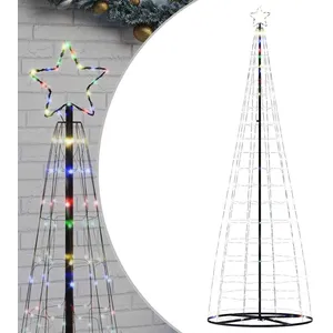 vidaXL vidaXL Arbre de Noël lumineux conique 550 LED colorées 304 cm