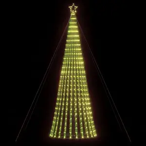 vidaXL vidaXL Arbre de Noël lumineux conique 1028 LED blanc chaud 403 cm pas cher