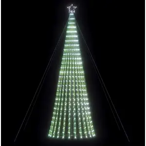 Comparateur de prix : vidaXL vidaXL Arbre de Noël lumineux conique 1028 LED blanc froid 403 cm