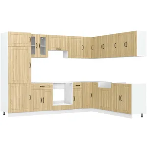 Vidaxl - Ensemble D'Armoires De Cuisine 14 Pcs Lucca Bois D'Ingénierie pas cher