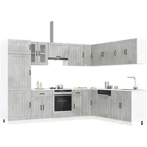Comparateur de prix : Vidaxl - Ensemble D'Armoires De Cuisine 14 Pcs Lucca Bois D'Ingénierie