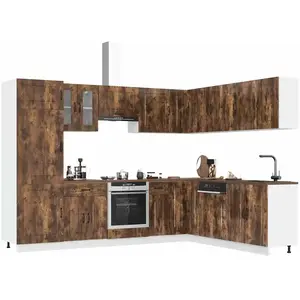 Comparateur de prix : vidaXL Ensemble d'armoires de cuisine 14 pcs Kalmar bois d'ingénierie
