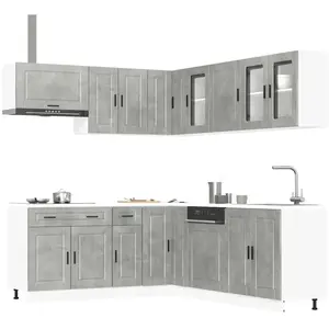 Vidaxl - Ensemble d'armoires de cuisine 11 pcs Porto bois d'ingénierie pas cher