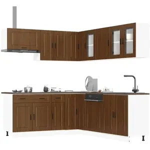 Vidaxl ensemble d'armoires de cuisine 11 pcs porto bois d'ingénierie pas cher