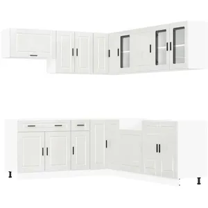 vidaXL Ensemble d'armoires de cuisine 11 pcs Porto bois d'ingénierie pas cher