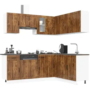 Comparateur de prix : vidaXL Ensemble d'armoires de cuisine 11 pcs Kalmar bois d'ingénierie