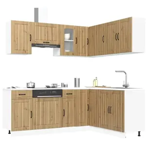 Comparateur de prix : vidaXL Ensemble d'armoires de cuisine 11 pcs Kalmar bois d'ingénierie