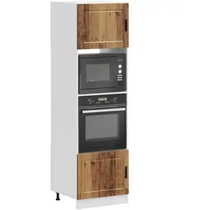 vidaXL Armoires de four 2 pcs Porto vieux bois bois d'ingénierie pas cher