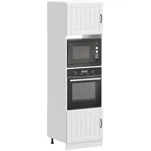 Vidaxl - Armoires de four 2 pcs Kalmar blanc bois d'ingénierie pas cher