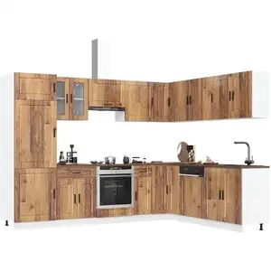 Comparateur de prix : vidaXL Ensemble d'armoires de cuisine 14 pcs Porto bois d'ingénierie